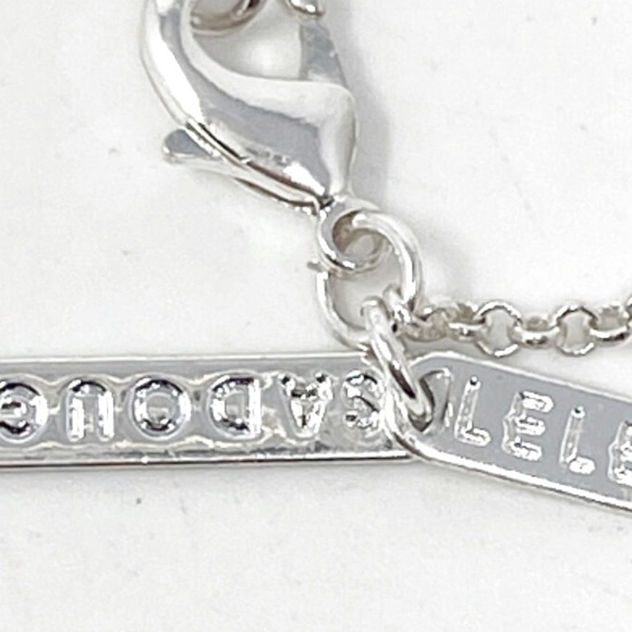 ✨Beautiful Delicate Rare Lele Sadoughi Silver Circle Necklace - Picture 13 of 16